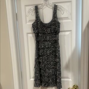 Stylish Black and White Zebra Print Dress